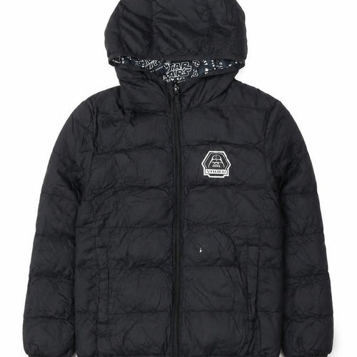 Uniqlo Boys Black Puffer Jacket Coat Size 5-6 Years Zip - Star Wars, Darth Vader