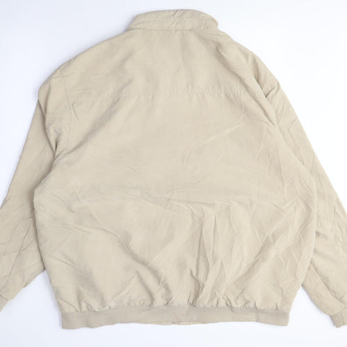 Lincoln Mens Beige Windbreaker Coat Size 2XL Zip