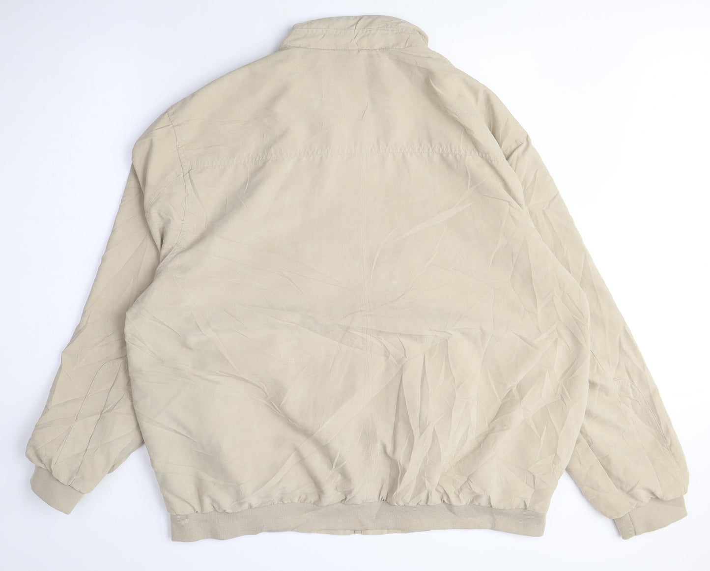Lincoln Mens Beige Windbreaker Coat Size 2XL Zip