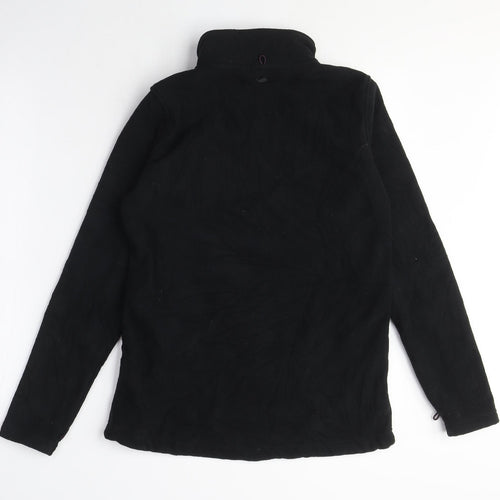 Peter Storm Womens Black Polyester Full Zip Sweatshirt Size 10 Zip