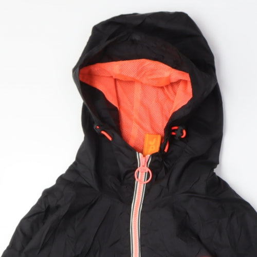 Superdry Womens Black Windbreaker Coat Size M Zip