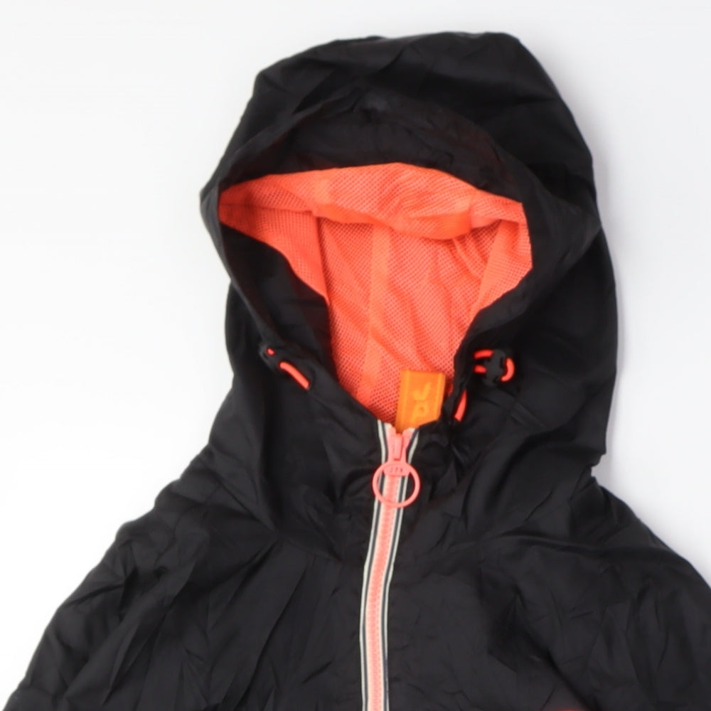 Superdry Womens Black Windbreaker Coat Size M Zip