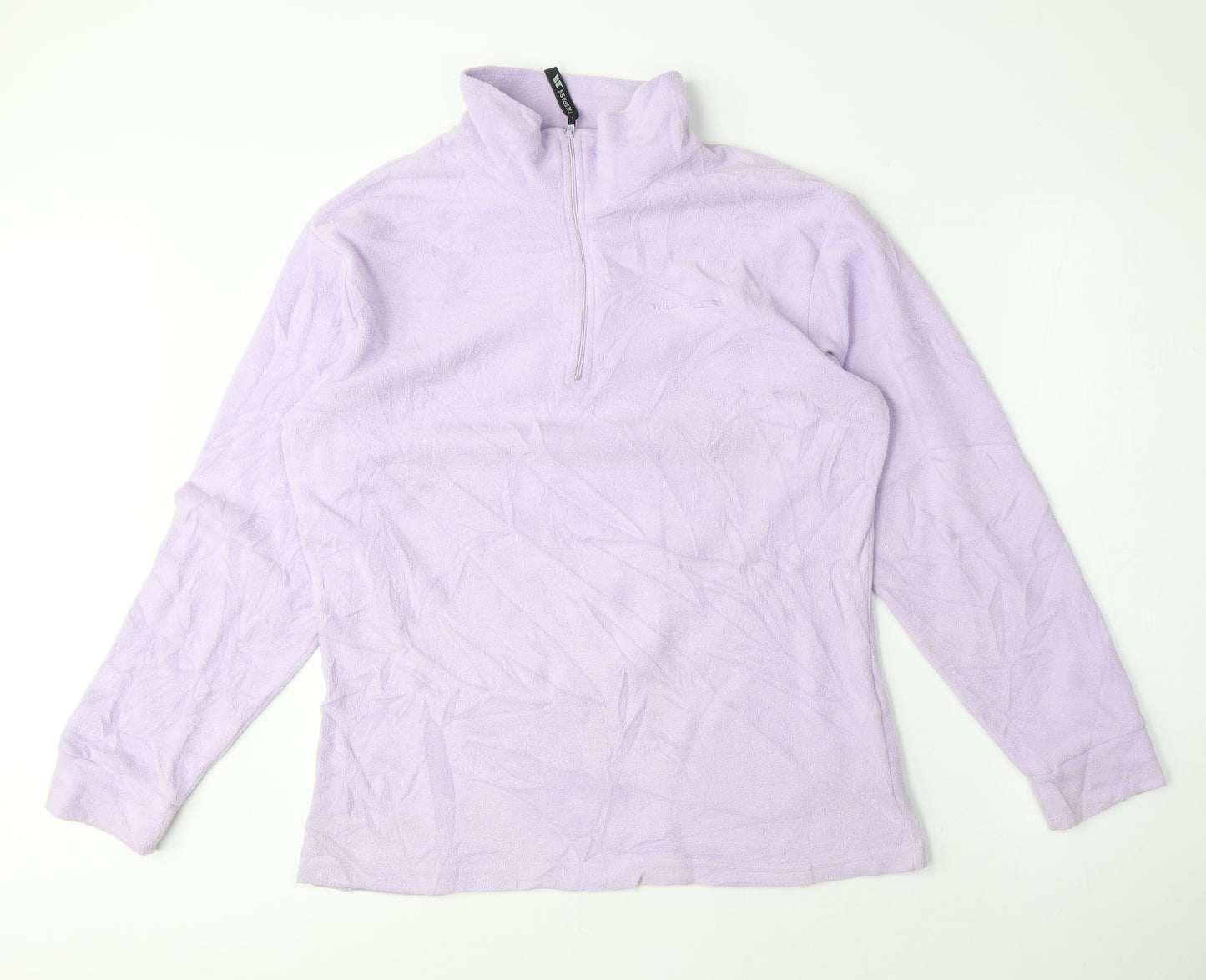 Trespass Womens Purple Polyester Pullover Sweatshirt Size L Zip