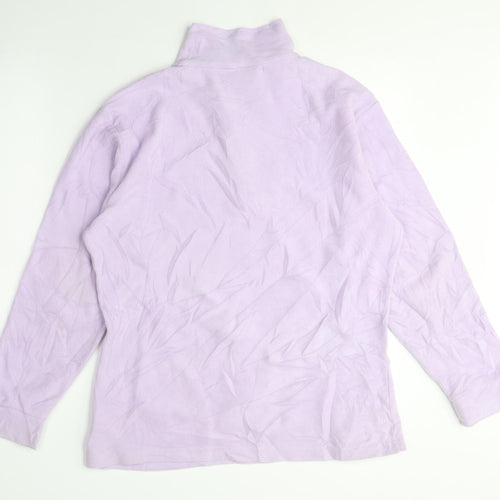 Trespass Womens Purple Polyester Pullover Sweatshirt Size L Zip
