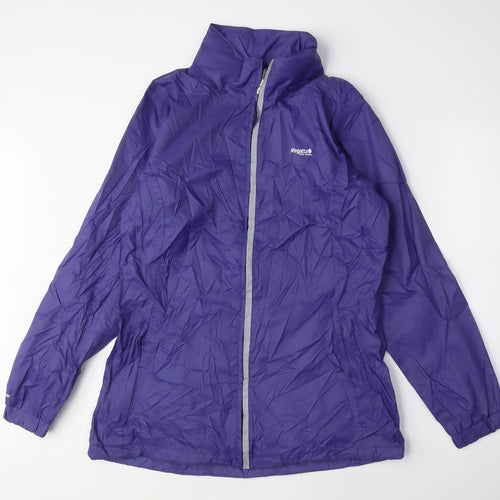 Regatta Womens Purple Anorak Coat Size 14 Zip