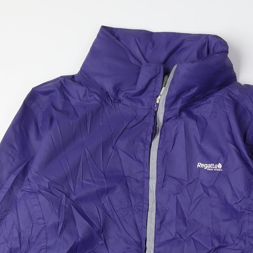 Regatta Womens Purple Anorak Coat Size 14 Zip