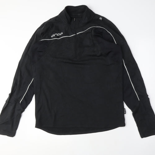 ORCA Mens Black Polyester Pullover Sweatshirt Size M