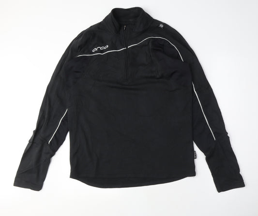 ORCA Mens Black Polyester Pullover Sweatshirt Size M