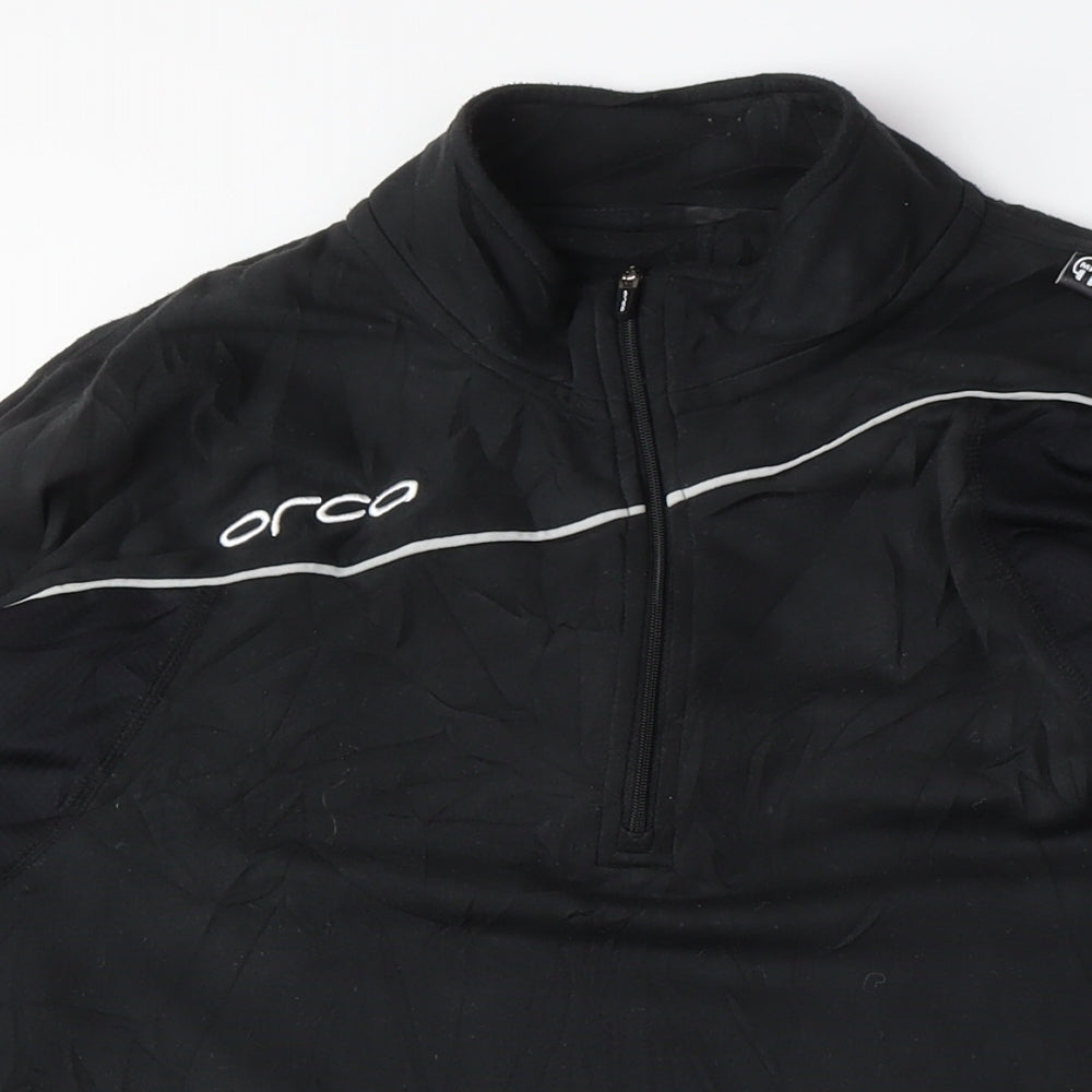 ORCA Mens Black Polyester Pullover Sweatshirt Size M