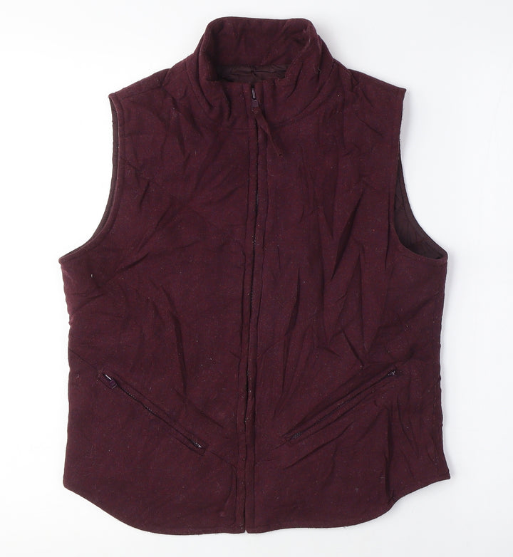 Gap Womens Purple Gilet Jacket Size S Zip