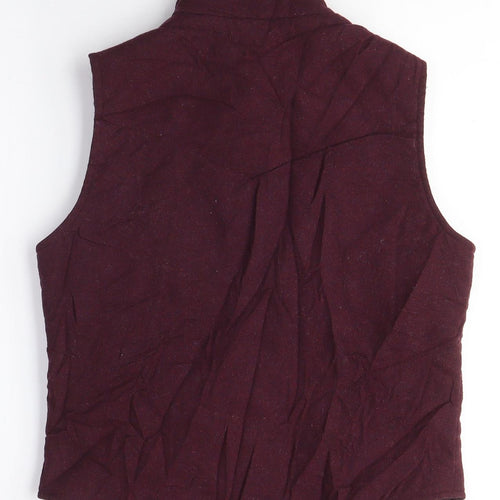 Gap Womens Purple Gilet Jacket Size S Zip