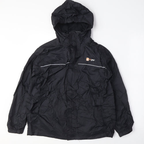 Hi Gear Boys Black Windbreaker Coat Size 11-12 Years Zip