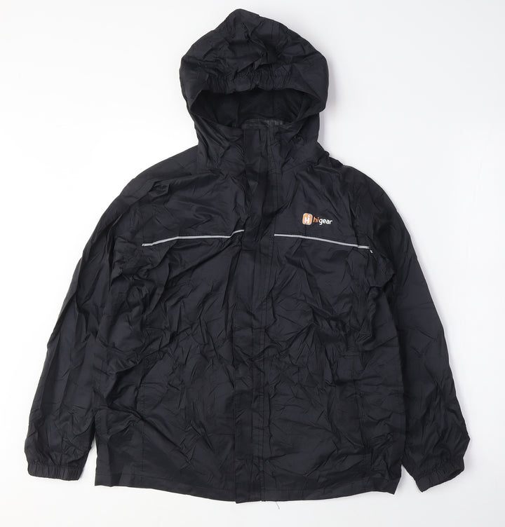 Hi Gear Boys Black Windbreaker Coat Size 11-12 Years Zip