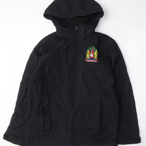 Wigan Warriors Mens Black Anorak Coat Size S Zip - Wigan Rugby