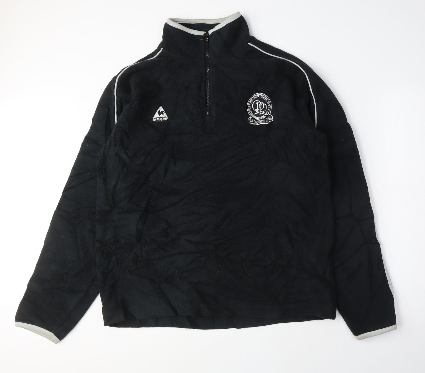 le coq sportif Mens Black Polyester Pullover Sweatshirt Size L - Queens Park Rangers FC