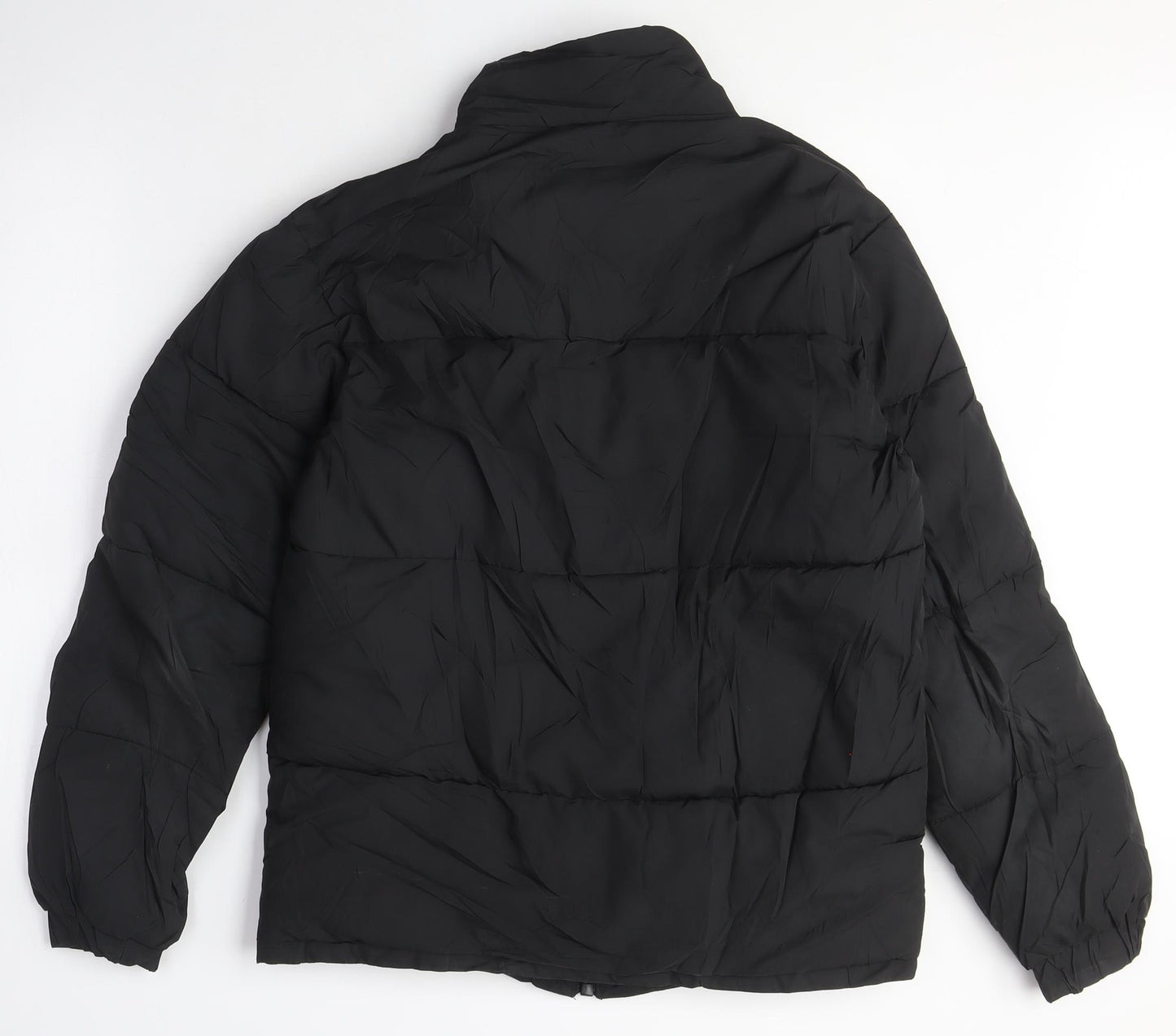 Bershka Womens Black Puffer Jacket Coat Size XS Zip