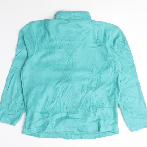 Regatta Girls Blue Polyester Full Zip Sweatshirt Size 9-10 Years Zip