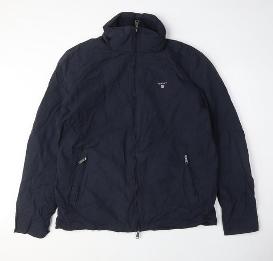 GANT Mens Blue Anorak Coat Size L Zip