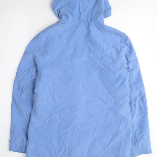 EMW Womens Blue Parka Coat Size 10 Button - Vintage