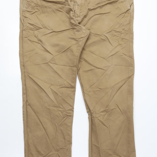 Twisted Soul Mens Beige Cotton Straight Jeans Size 36 in L29 in Regular Zip