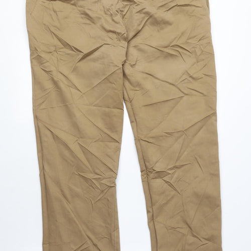 Twisted Soul Mens Beige Cotton Straight Jeans Size 36 in L29 in Regular Zip