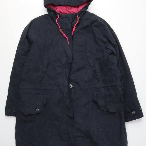 Seasalt Womens Blue Anorak Coat Size 18 Zip