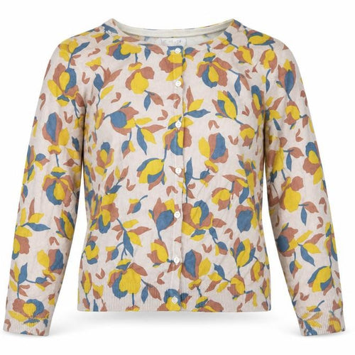 Rachel Zoe Womens Multicoloured Round Neck Geometric Cotton Cardigan Jumper Size M