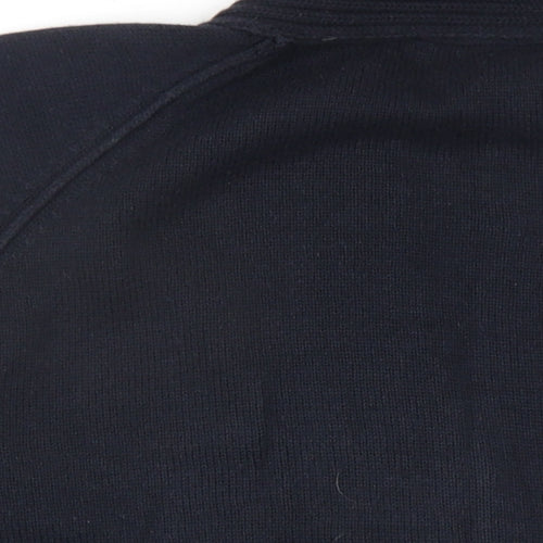 Sandwich Womens Black V-Neck Cotton Pullover Jumper Size M