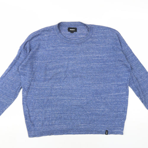 Finisterre Womens Blue Round Neck Cotton Pullover Jumper Size 10