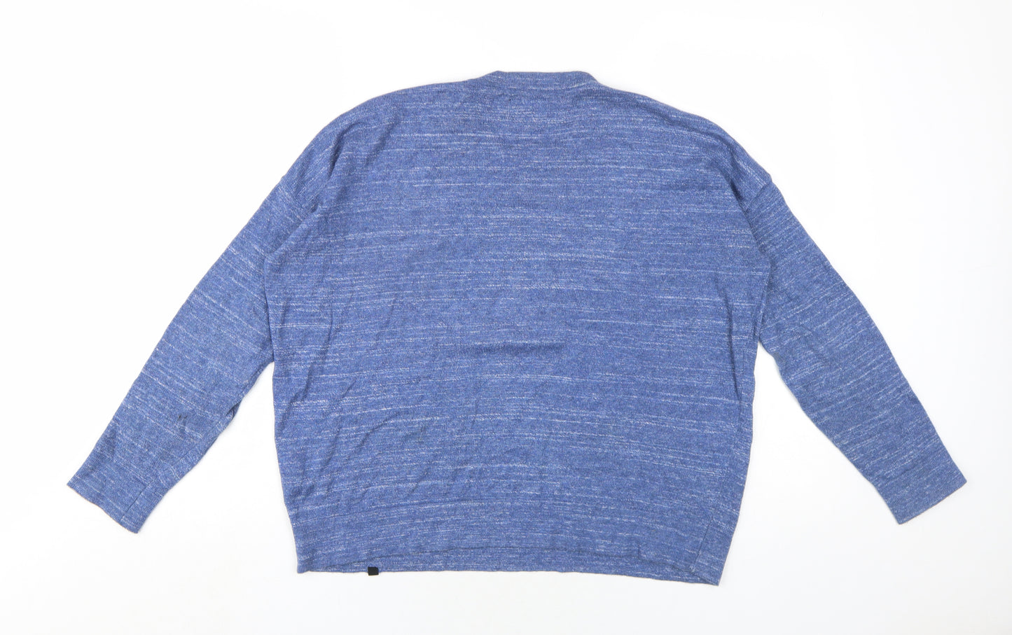 Finisterre Womens Blue Round Neck Cotton Pullover Jumper Size 10