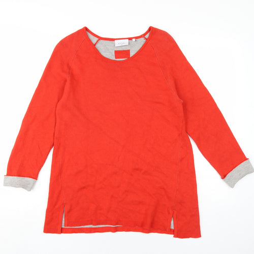 Foil Womens Red Round Neck Viscose Pullover Jumper Size XS