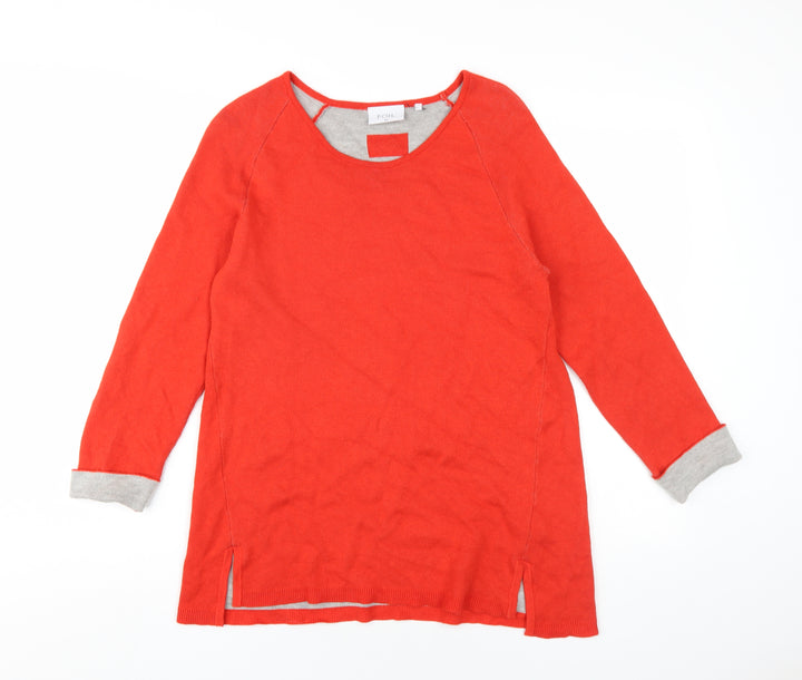 Foil Womens Red Round Neck Viscose Pullover Jumper Size XS