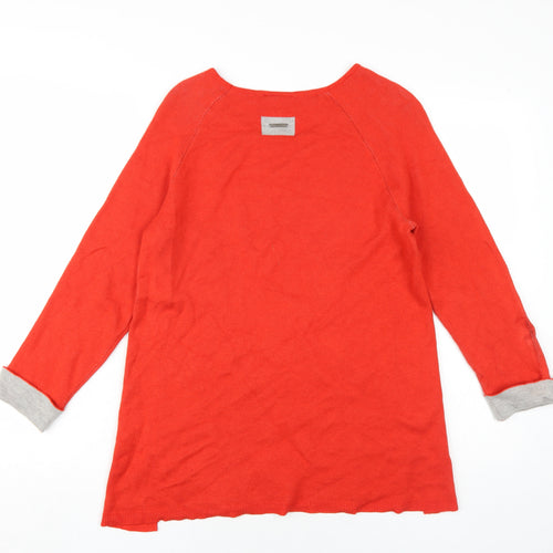 Foil Womens Red Round Neck Viscose Pullover Jumper Size XS