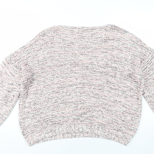 Anthology Womens Pink Round Neck Acrylic Pullover Jumper Size 20