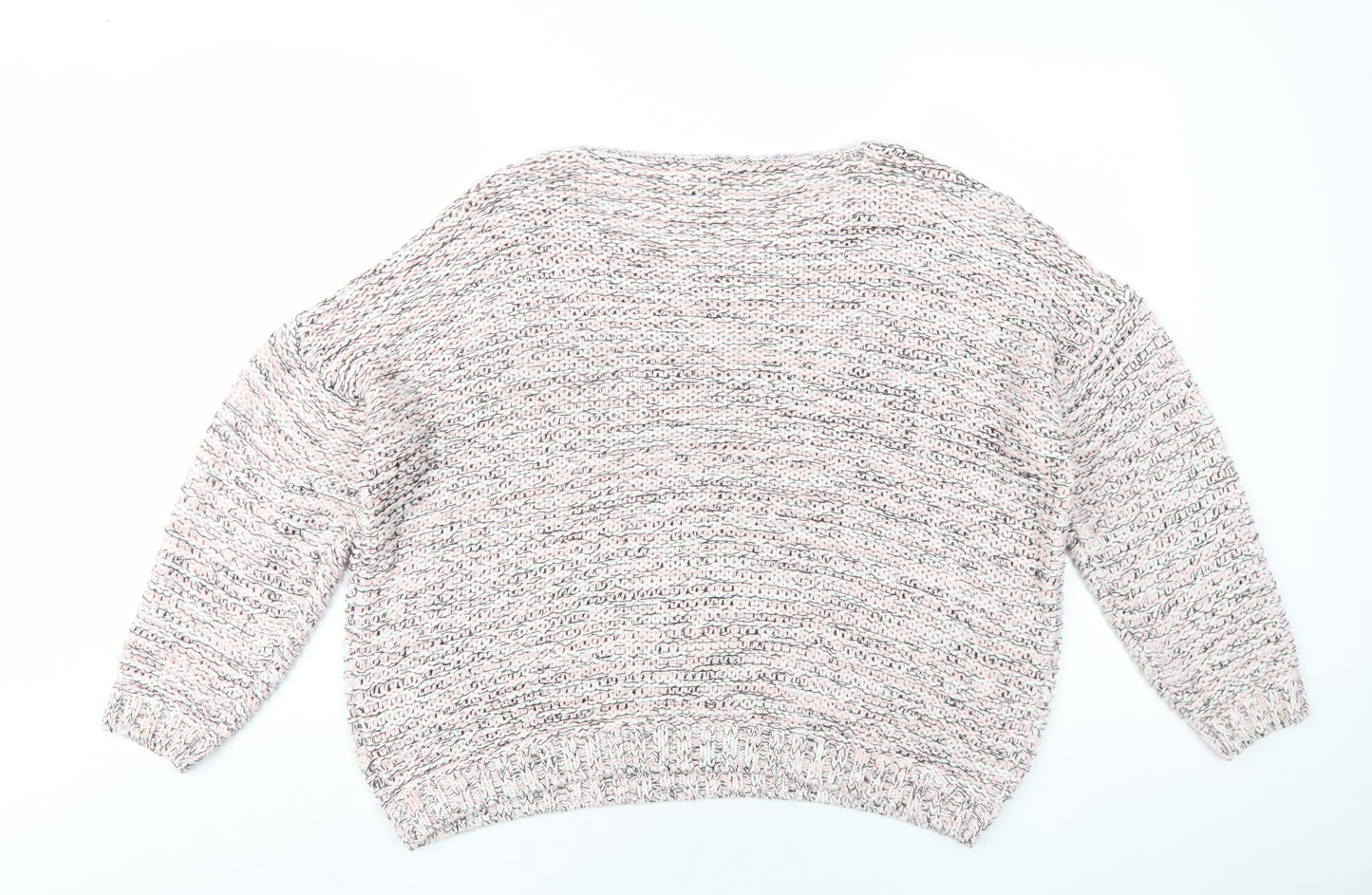 Anthology Womens Pink Round Neck Acrylic Pullover Jumper Size 20