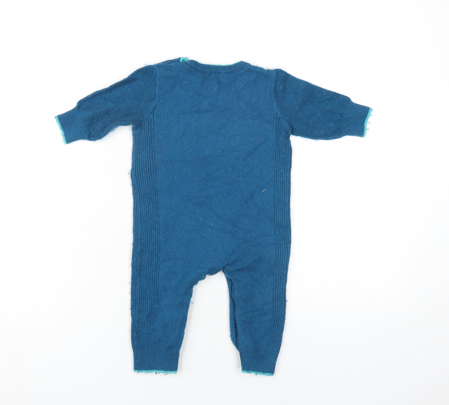 Ted Baker Boys Blue Cotton Babygrow One-Piece Size 6-9 Months Snap
