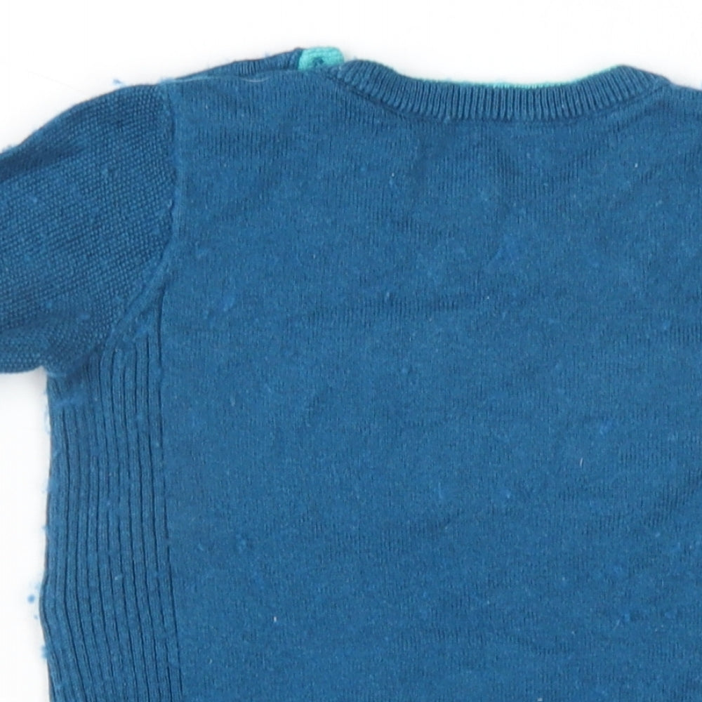 Ted Baker Boys Blue Cotton Babygrow One-Piece Size 6-9 Months Snap