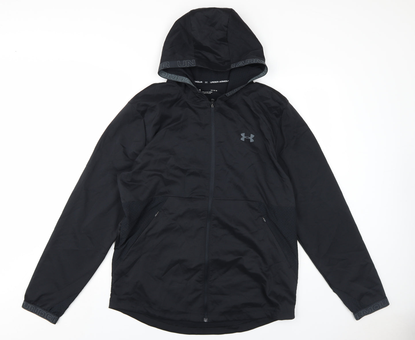 Under armour Mens Black Gilet Jacket Size L Zip