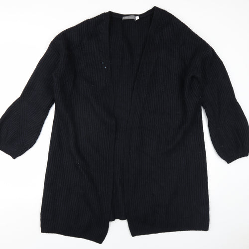 Mint Velvet Womens Black V-Neck Polyamide Cardigan Jumper Size 14