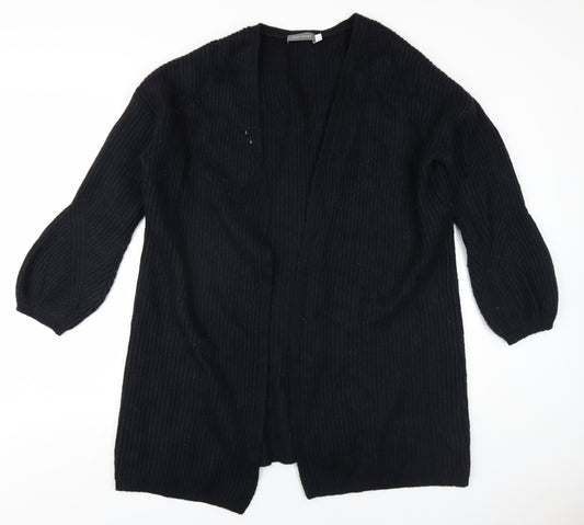 Mint Velvet Womens Black V-Neck Polyamide Cardigan Jumper Size 14