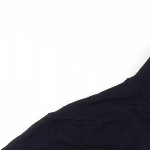 Autograph Mens Blue High Neck Wool Pullover Jumper Size XL Long Sleeve