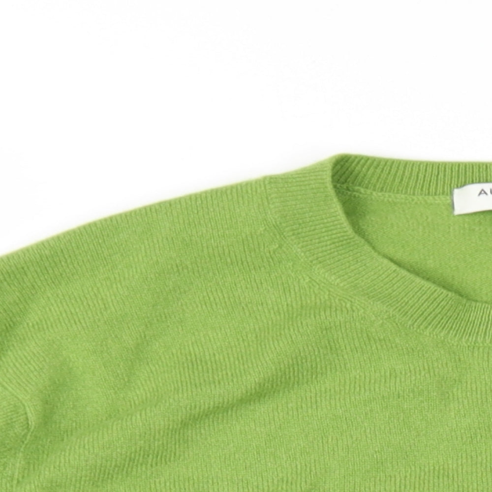 Autograph Womens Green Round Neck Cashmere Pullover Jumper Size 10