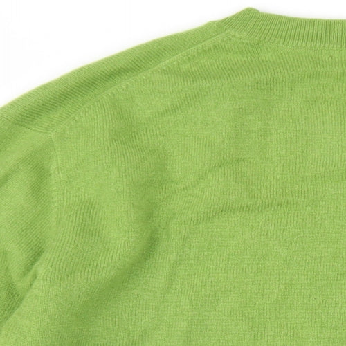 Autograph Womens Green Round Neck Cashmere Pullover Jumper Size 10