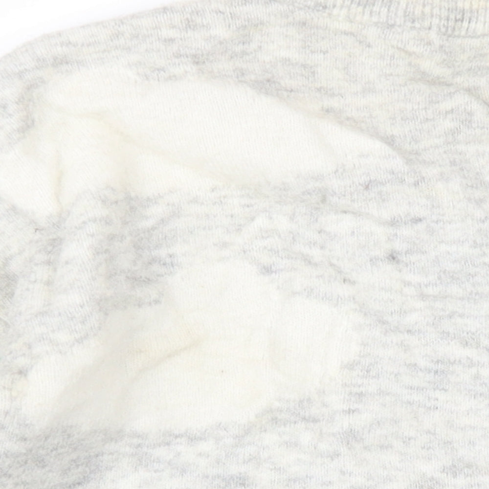 White Stuff Womens Grey Round Neck Nylon Pullover Jumper Size 12