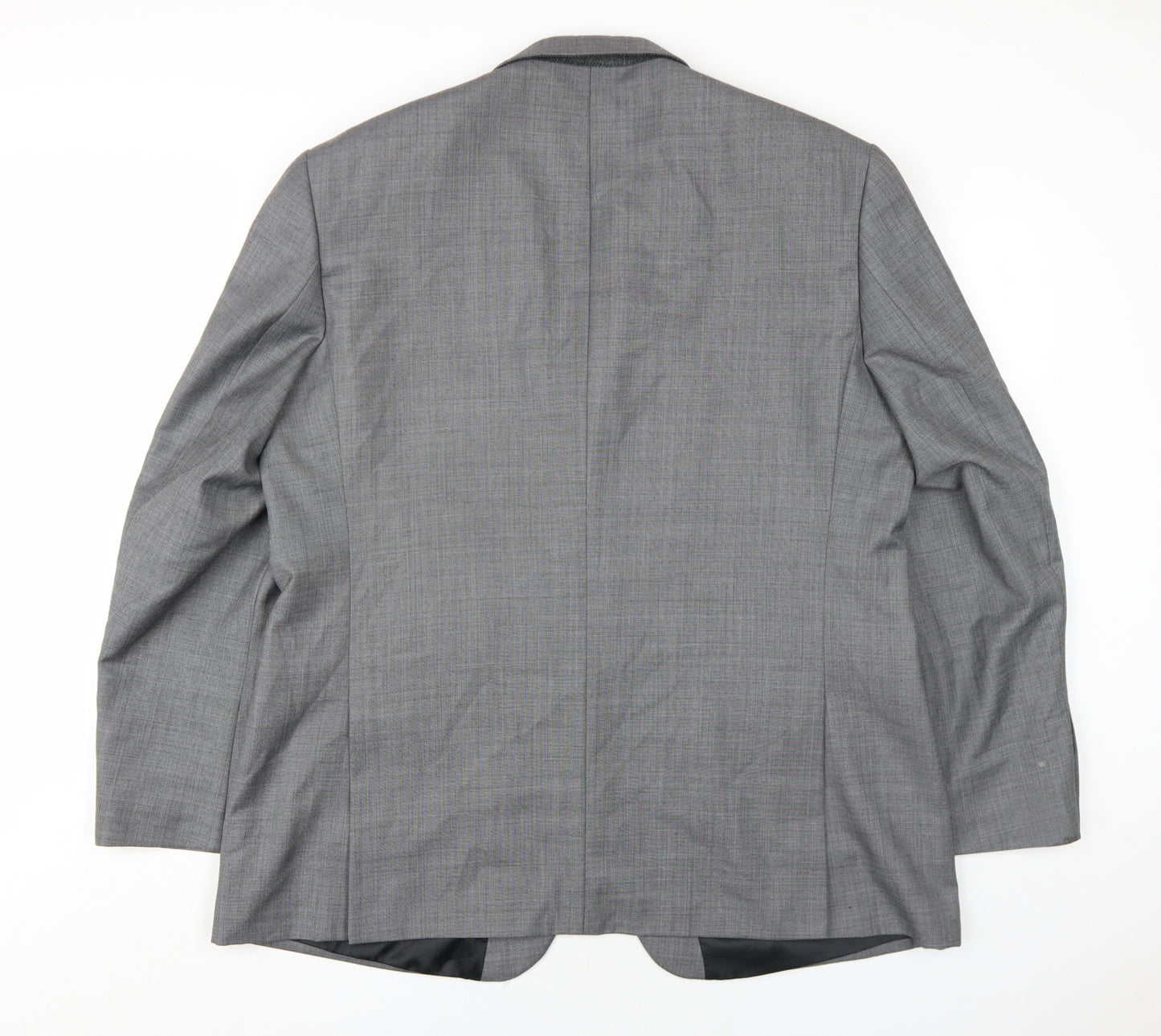 Karl Jackson Mens Grey Polyester Jacket Blazer Size 48 Regular