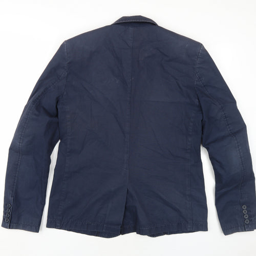 French Connection Womens Blue Jacket Blazer Size 12 Button