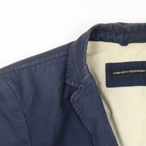 French Connection Womens Blue Jacket Blazer Size 12 Button