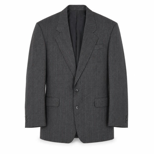 Front view of Dunn & Co men’s grey polyester jacket blazer, size 42, regular