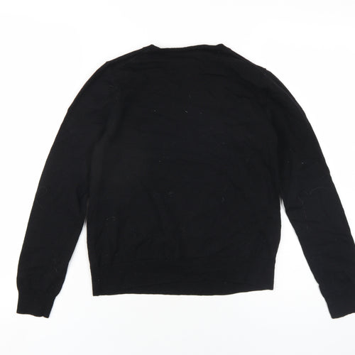 Marc Jacobs Womens Black Round Neck Wool Pullover Jumper Size S - Beaded Sweets
