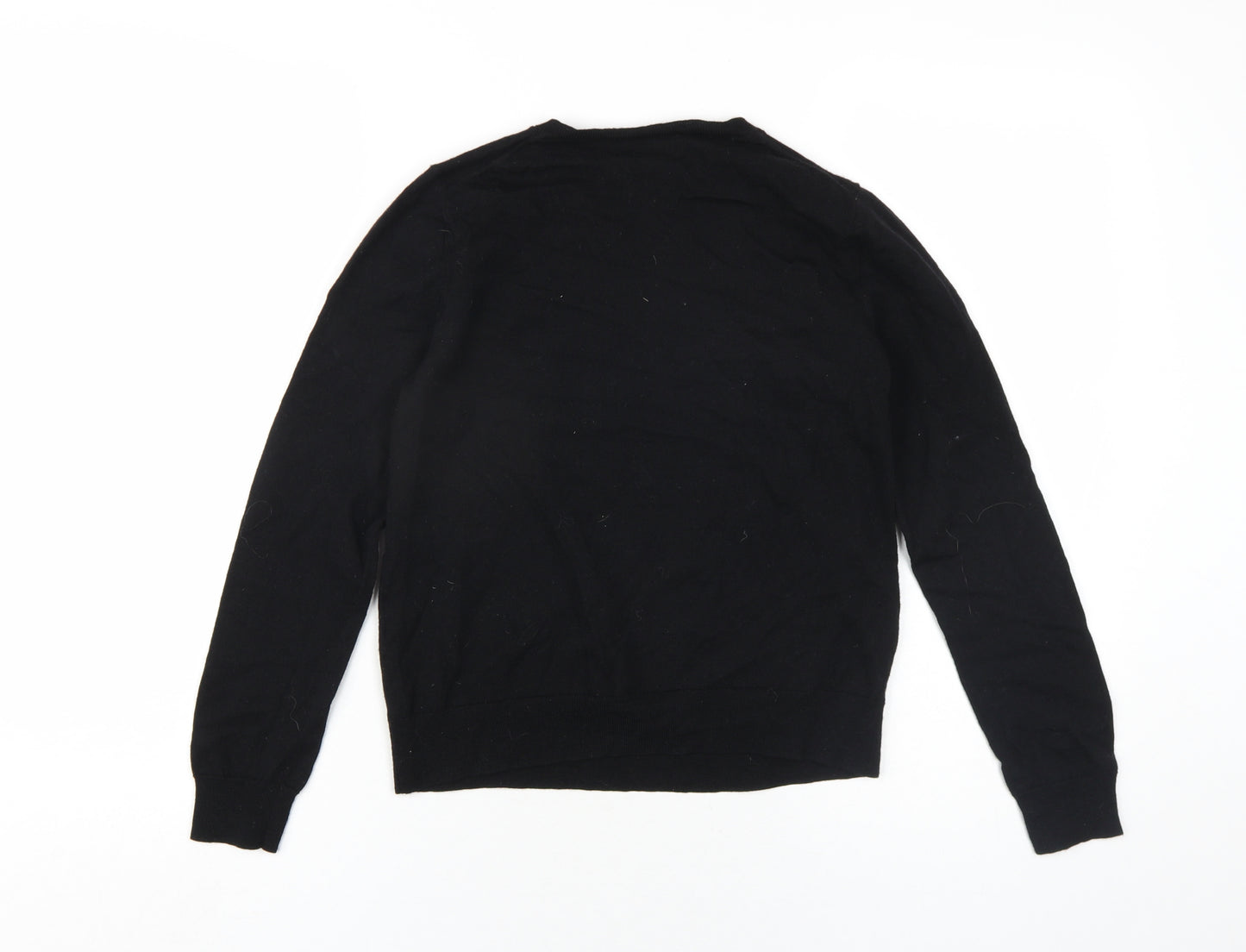 Marc Jacobs Womens Black Round Neck Wool Pullover Jumper Size S - Beaded Sweets